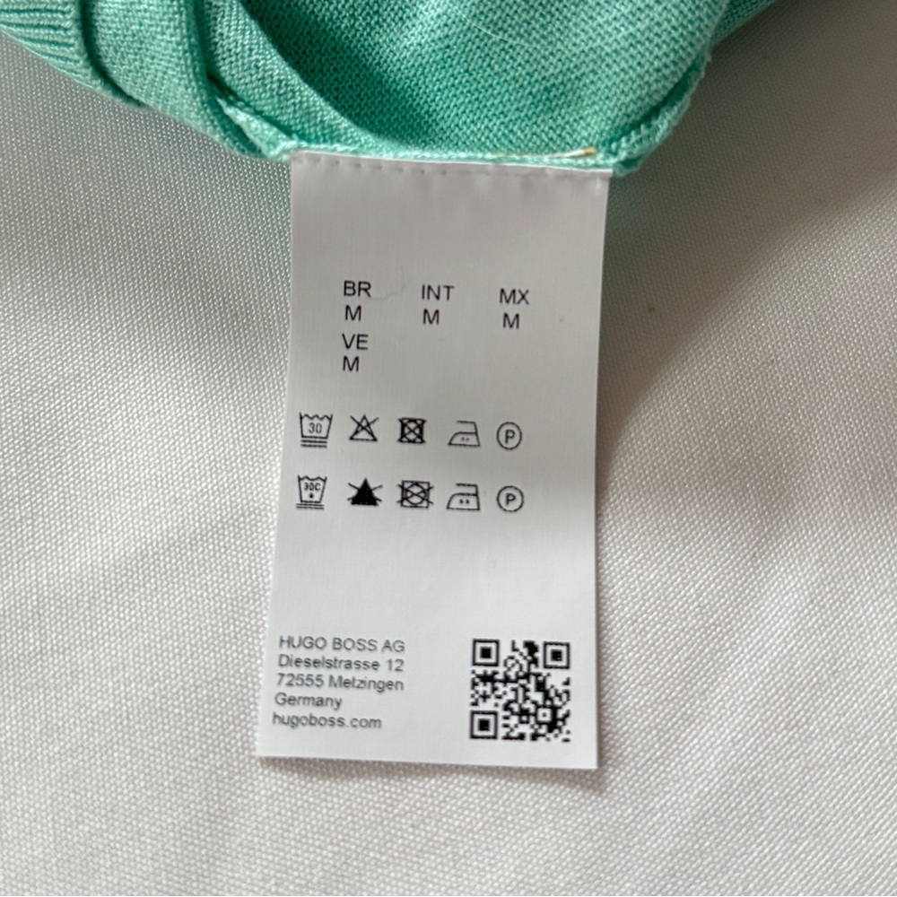 Hugo Boss Mint Green Knitted Short Sleeve Shirt - Picture 10 of 10